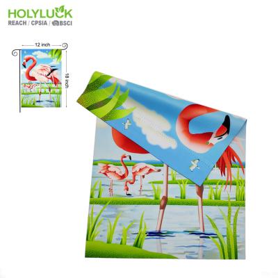 China Insurance Flag Manufacturer Wholesale Custom Double Sided Sublimation Outdoor Yard Decoration Custom Blank Garden Flags With Pole for sale