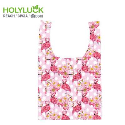 China Eco Friendly Recycled Recycled Polyester Fabric Recycled And Reusable Shopping Bag for sale