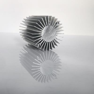 China Modern Hot Sale High Precision Aluminum Extrusion Led Light Sunflower Radiator Round Radiator for sale