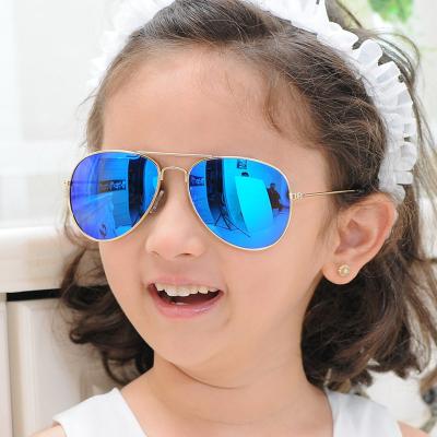 China Fashion sunglasses 2021 newest shade boys girls glasses custom design logo kids eyewear fashion metal frame pilot kids sunglasses wholesale for sale