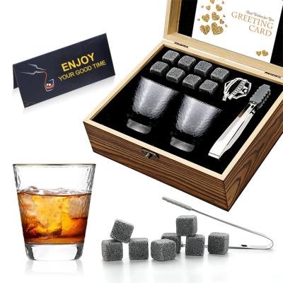 China Sustainable Luxury Gift Set, Crystal Whiskey Glasses Set with Ice Cubes, Cocktail Glasses for sale