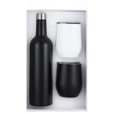 China Amazon Success Insulated Wine Glasses Dangle Cups Set And Wine Bottle Set Drinkware for sale