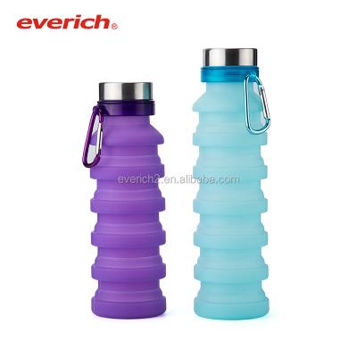 China Promo Funny New Design Viable High Quality Silicone Compressed Water Bottle With Free Logo for sale