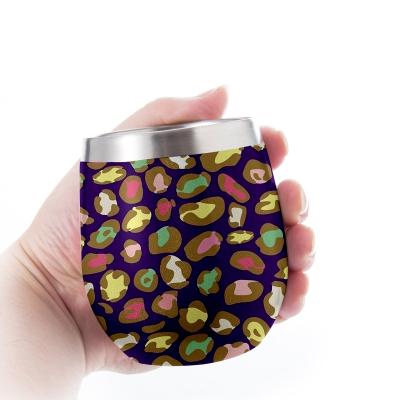 China Everich Leopard Print 8Oz Artificial White Sublimation Stainless Steel Sublimation Tumblers for sale