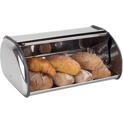 China Viable Hot Sale Metal Storage Bread Bin French Corner Kitchen Stainless Steel Bread Box for sale