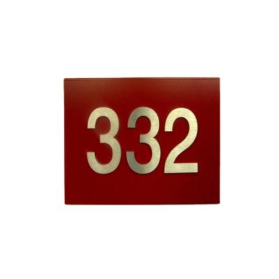 China Traditional Factory OEM Logo Printed Metal Aluminum Custom Number Door Plate For House for sale