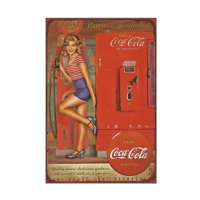 China Custom Vintage Metal Tin Sign Plaque Coffe Drink Decorative Cola Poster China Metal Posters for sale