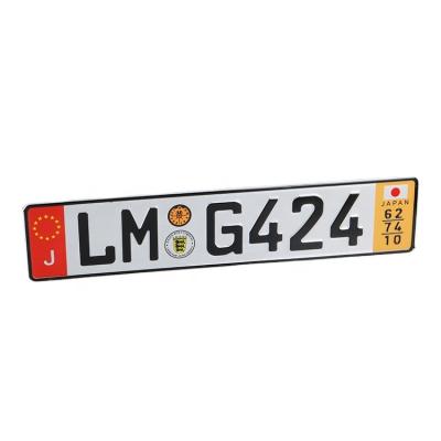 China Wholesale custom embossed iron sublimation metal license plate registration plate custom embossed aluminum plate for decor for sale