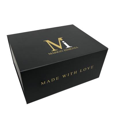 China Custom Materials Logo Reused Luxury Folding Box With Magnet Lid Wholesale Cardboard Magnetic Folding Shoe Boxes For Toy Hat Storage Box for sale