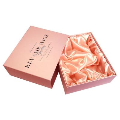 China Custom Reused Materials Logo Rose Cardboard Wig Hair Extension Sliding Drawer Box Packaging Scarf Gift Box For Clothing Jewelry Skin Care Makeup for sale