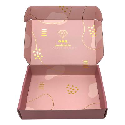 China Recycled Materials Customized Luxury Corrugated Necklace Ring Earing Mailing Mailer Box Logo Jewelry Corrugated Shipping Boxes Custom Made For Jewelry for sale