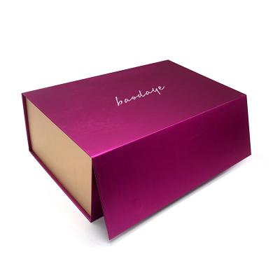 China Wholesale Recycled Magnetic Materials Cardboard Luxury Folding Shoe Packaging Gift Box With Magnetic Lid For Skin Care Clothes Heel Cap Packaging for sale