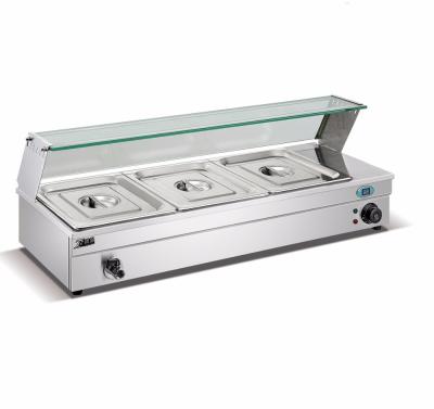 China Hot Bain Marie Single Burner, Stainless Steel Bain Marie With Glass Cover for sale