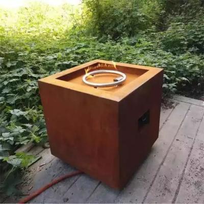 Chine Le feu de gaz de Heater Square Corten Steel Propane de jardin d'arrière-cour Pit Table à vendre