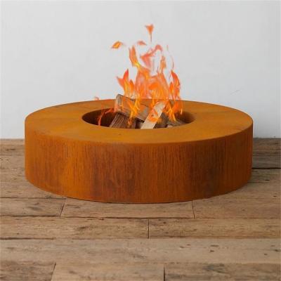 China Feuer-Schüssel-Tabelle Heater Wood Burning Rusty Metals Firepit Corten im Freien zu verkaufen