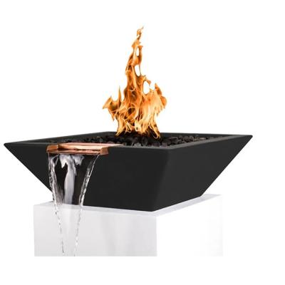 China Schwarzes dekoratives Metall-Gaswasserfall-Feuer-Pit Bowl Heaters For Swimmingpool zu verkaufen