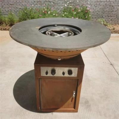 China 100cm Handelsgas grill-Grill im Freien Corten Stahlgrill Feuer-Grube zu verkaufen