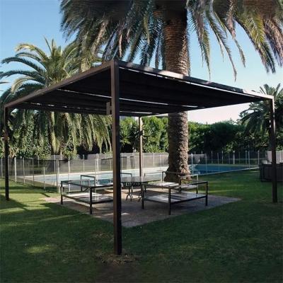 China Van het Ontwerpart outdoor steel frame pergola van het tuindak het Metaalpaviljoen Gazebo Te koop