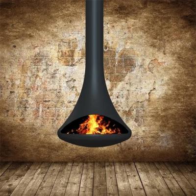 China Suspended Steel Fireplace 700mm Indoor Decorative Wood Burning Stove Hanging for sale