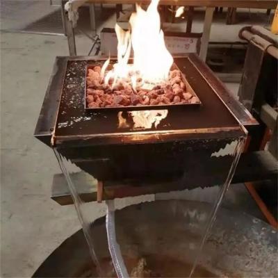 Cina Piscine a basso fumo Corten Acciaio Gas Fuoco Acqua Bowl Caratteristiche dell'acqua in vendita