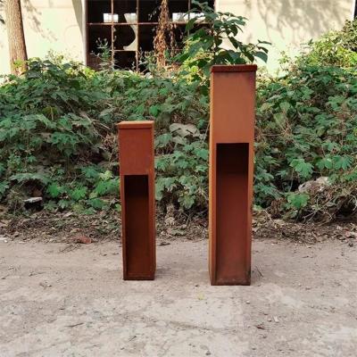 China Decoración urbana Cajas de iluminación LED Corten Acero de color de óxido Luzes de estribo en venta