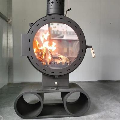 China estufa de leña chimenea de acero al carbono chimenea de madera chimenea de interior chimenea de horno chimenea suspendida en venta