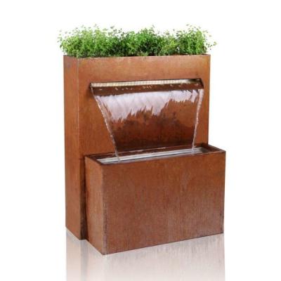 Chine Cascade extérieure Herb Planter de Rusty Corten Steel Pool With de décor de jardin à vendre