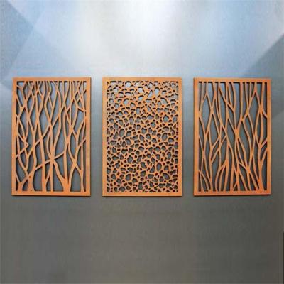 China Outdoor Metal Sculpture Wall Art Laser Cut Corten Steel Panels for sale