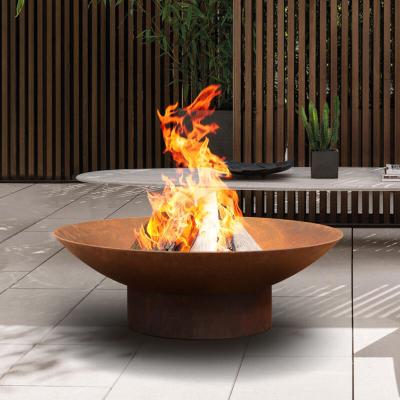 China 80cm kampierendes Heater Rust Bonfire Corten Steel Feuer im Freien Pit Burner Bowl zu verkaufen