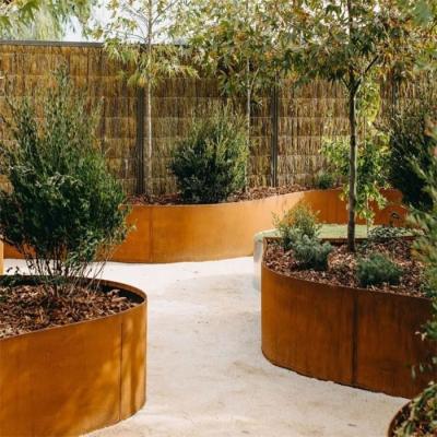 China Customize Laser Cut Flexible Corten Steel Garden Edging For Landscaping for sale