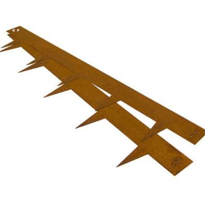 China 175cm Rusty Corten Garden Lawn Edging Metal Border Edge For Garden Landscraping for sale