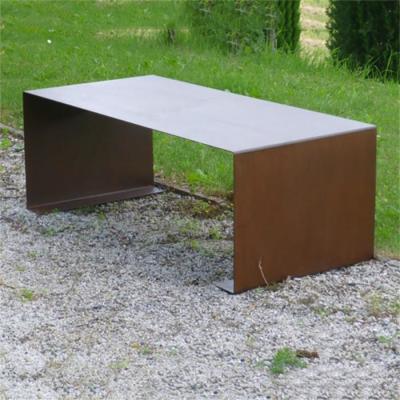 China Piernas de acero del banco de Corten del diseño de los muebles minimalistas al aire libre e interiores del patio en venta