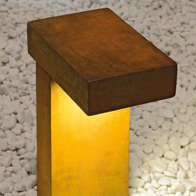 China el cuadrado moderno de los 40cm llevó los bolardos Corten ligero Rusty Path Lighting de acero en venta