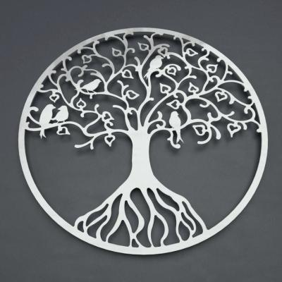 China Árbol moderno de la escultura de la pared del metal del arte de acero inoxidable de la pared de colgante de la vida en venta