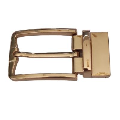 China Customizable Men Pin Clip Buckle Reversible Metal Belt Accessory Accessories Gold for sale