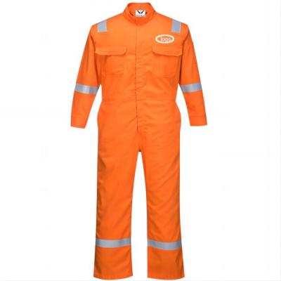 China OEM&ODM Cotton Navy Anti-Static Fire Resistant Coverall Flame Retardant Clothing Coverall Working Uniform For Men for sale