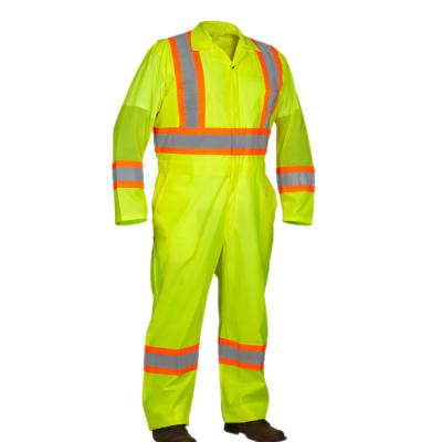 China Factory Supply High Visibility Hi Force Uniform Construction Safety Mining Coveralls Reflective Workwear Construction Safety Mining Coveralls for sale