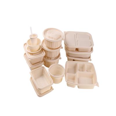 China Food High Quality Finest Price Disposable Biodegradable Degradable Lunch Box Container for sale