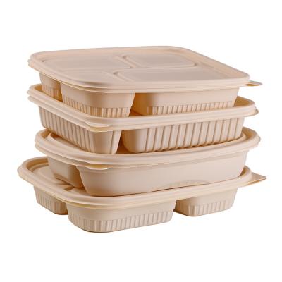 China Food Hot Selling Good Price Disposable Bio Degardable Degradable Takeaway Lunch Box for sale