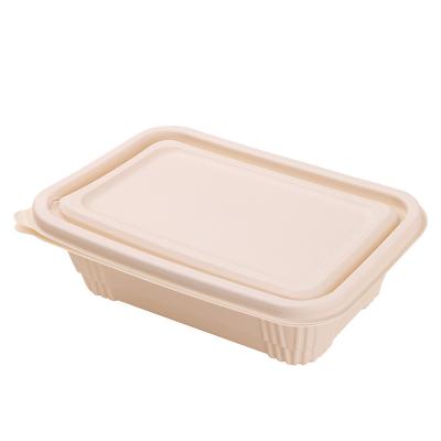 China Food Disposable degradable corn starch takeaway food container lunch box for sale