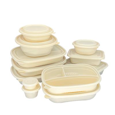 China Food Compostable Pulp Cups Bowls and Plates Lunch Box Set Biodegradable Food Containers Disposable Cutlery for sale