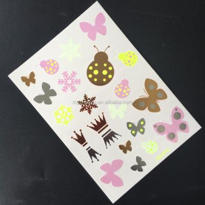 China Temporary Custom Printed Glow In The Dark Ultraviolet UV Temporary Tattoo Sticker for sale