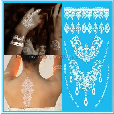 China 2016 Hot Sale Temporary Body Tatto White Ink Henna Temporary Tattoo for sale