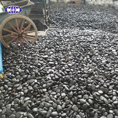 China Modern Hot Selling Pure Black Polished River Pebbles Stone for sale