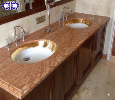 China Modern italian rosso verona red marble countertops for bathroom for sale