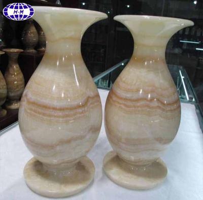 China Luxury China Nature Onyx Marble Flower Vase Beautiful for sale