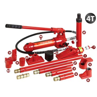 China Car Jack 4ton Slot Type Hand Operate Hydraulic Truck Machanica Jack Spare Part For Body for sale