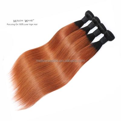 China Pure Original Natural Virgin Human Hair Wave Ripe Cuticle Aligned Straight Human Hair Bundles 100% Raw Peruvian Human Hair Bundles With T1b/30# Color for sale