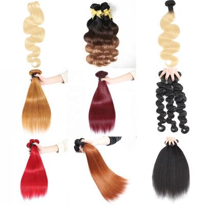 China Hair Bundles Vendor Cuticle Aligned Human Remy Vietnamese Hot Ripe Silky Straight Human Hair 613 Wave 2021 Sale Ombre Color Hair Bundles for sale