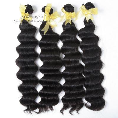 China Virgin MATURE DEEP WAVE Waves Raw Cuticle Aligned Indian Hair Weave Hair Extension High Quality Weaving Loose Deep Wave Bundles for sale